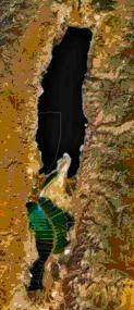 Mar Morto visto de satélite